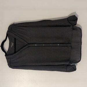 Vince Silk Roll Tab High Low Blouse Sz M